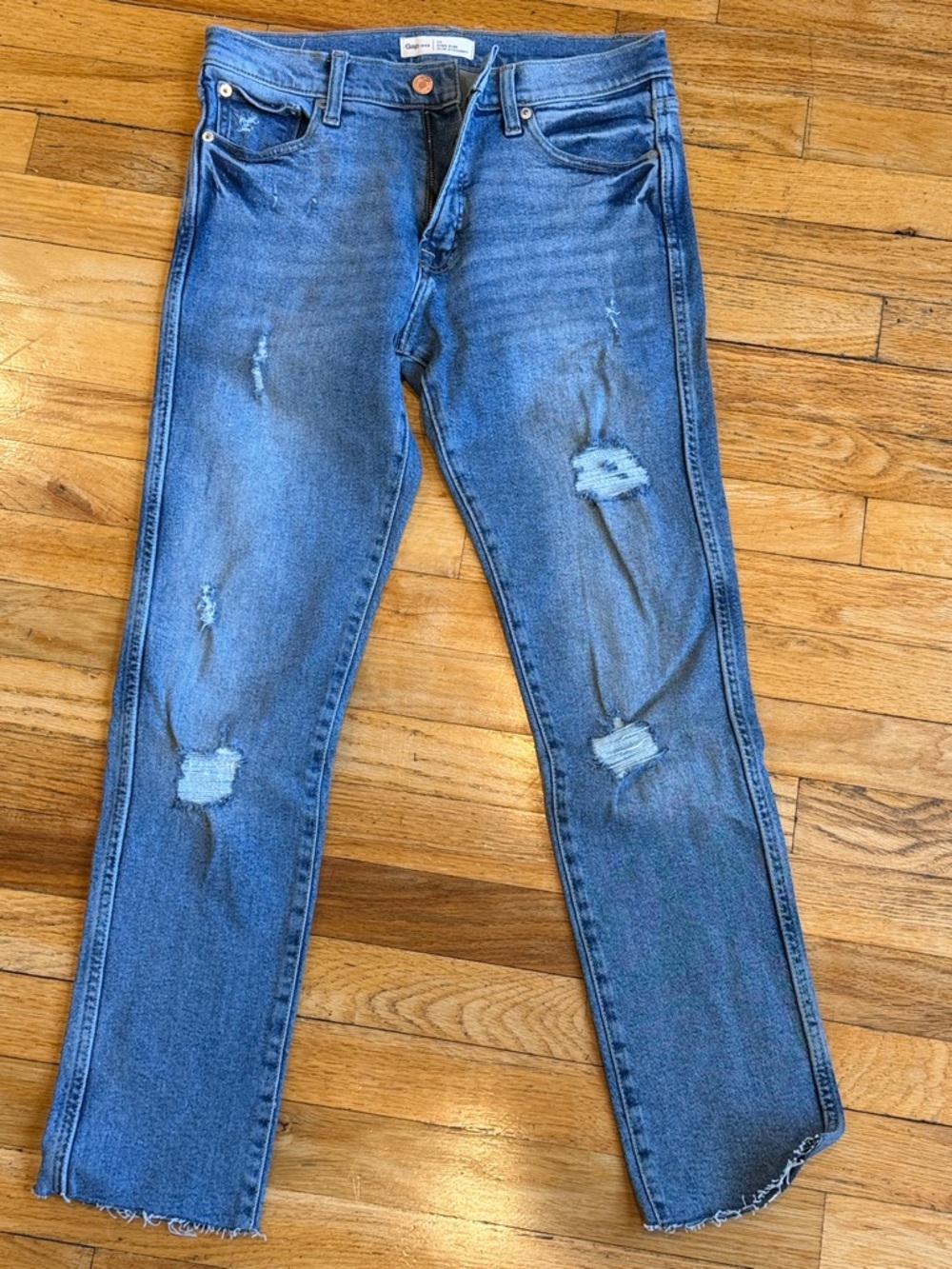 Gap high rise slim straight with stretch jean